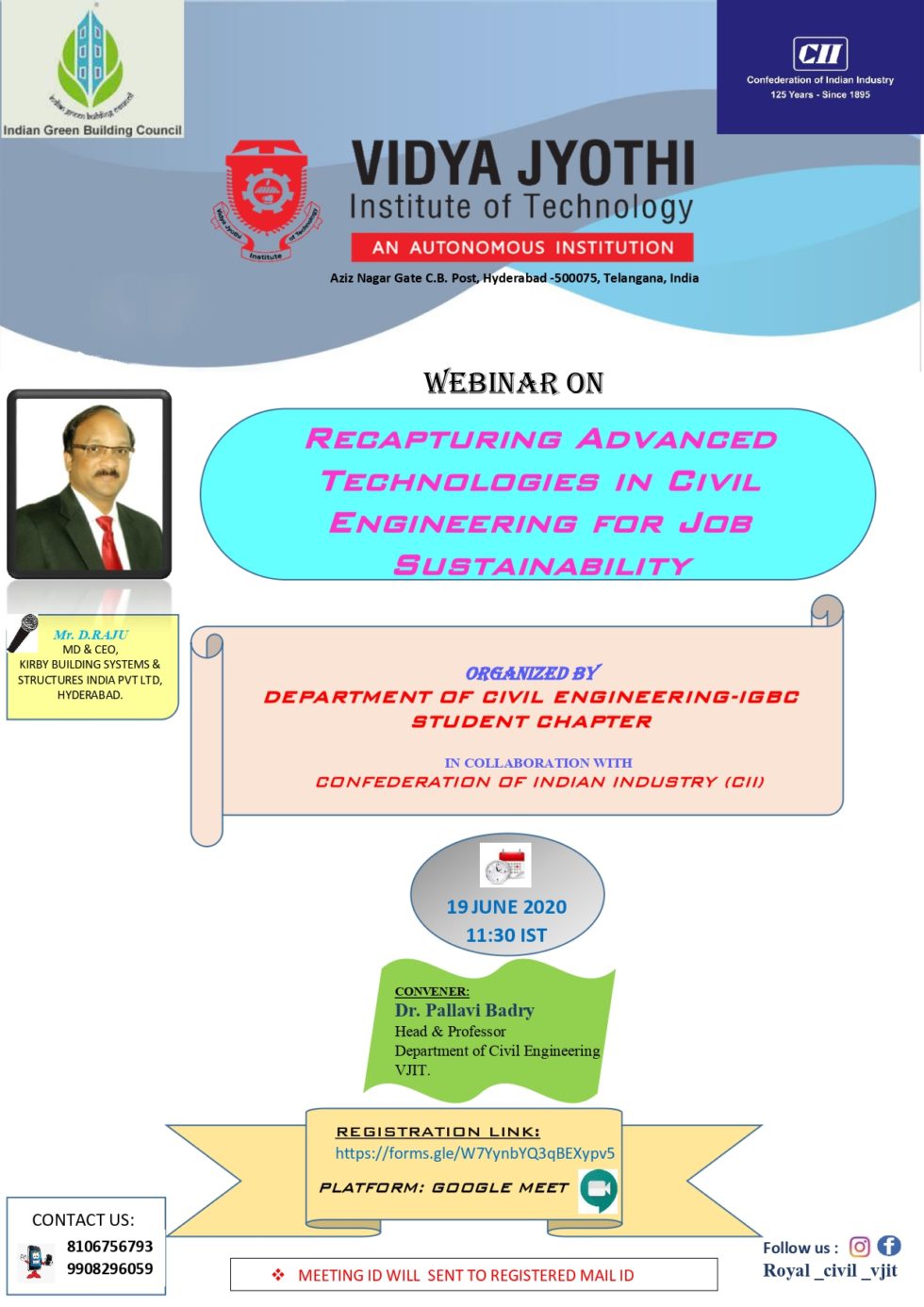 Webinar on Recapturing Advanced Technologies in Civil Engineering for ...