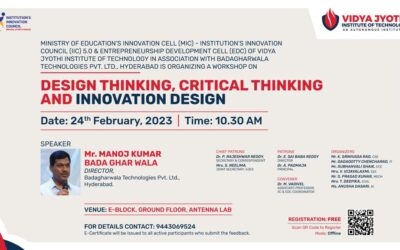 One day Workshop on Design Thinking, Critical thinking and Innovation Design