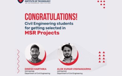 Civil Engineering Students Placed at MSR Projects