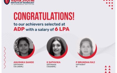 Celebrating Our Achievers Selected by ADP at 6 LPA