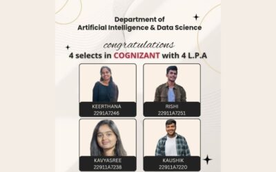 4 CSE(Data Science) Students Secure Placements at Cognizant