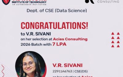 CSE(Data Science) Student Secures Placement at Acies Consulting with 7.0 LPA Package