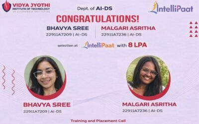 2 CSE(Data Science) Students Selected at Intellipaat with 8 LPA Package