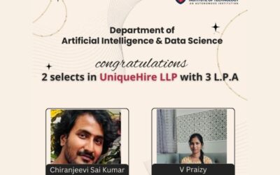 2 CSE(Data Science) Students Secure Placement at UniqueHire LLP