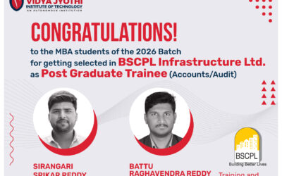 Congratulations to the students selected in BSCPL Infrastructure Ltd.