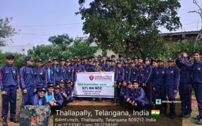 Promoting Environmental Awareness: Tree Plantation Drive by VJIT NCC Cadets.