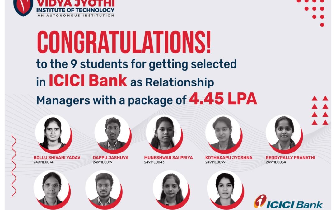 ICICI Bank Selects from VJIT